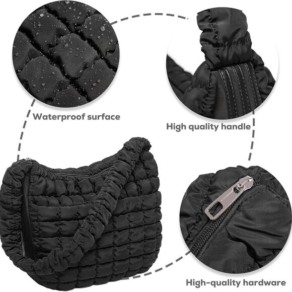 Lightweight Quilted Tote with Multiple Pockets – Ideal Crossbody Handbag - Picture 5 of 6